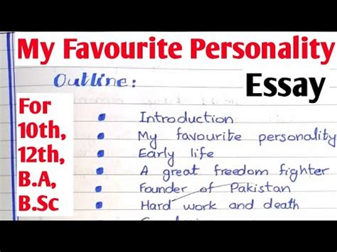 My Favourite Personality Essay In English English Essay Writing