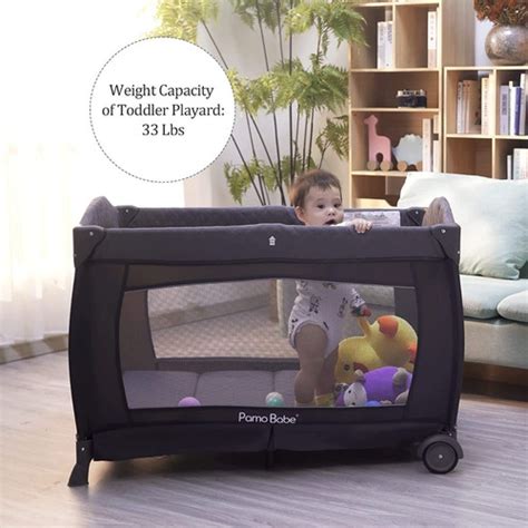 Pamo Babe Deluxe Grey Cuna Corral Moises Cambiador Env O Gratis