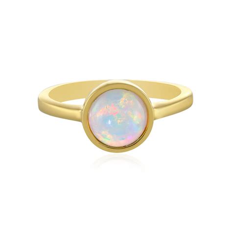 Thiopischer Welo Opal Goldplattierter Silberring Ct