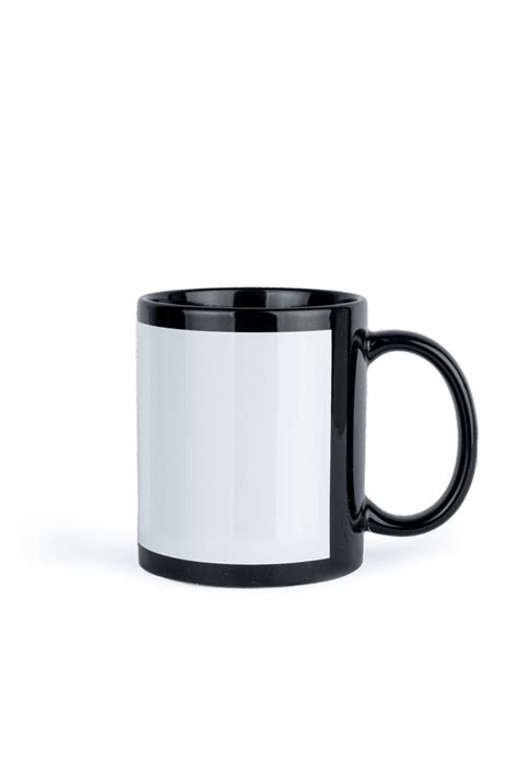 Plain Ceramic Black And Red Sublimation Patch Mug For Gifting