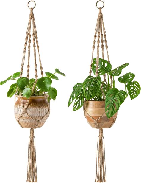 Amazon Mkono Pack Macrame Plant Hangers Indoor Hanging Planter