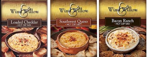 Amazon Wind Willow Hot Dip Mix Variety Pack Bacon Ranch Southwest Queso And Loaded