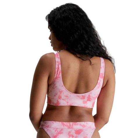 Calvin Klein Top Bikini Bralette RP Print Rosa Dressinn