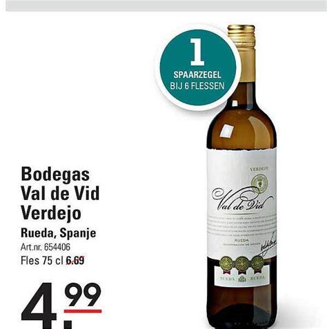 Bodegas Val De Vid Verdejo Rueda Spanje Aanbieding Bij Sligro