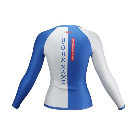 Blue Wave Womens Long Sleeve Rash Guard Earn The Glory