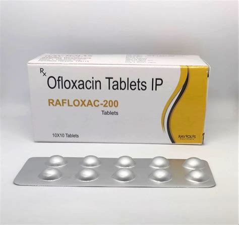 RAFLOXAC 200 Tablets Ofloxacin Tablet 10x10 Alu Alu Prescription At