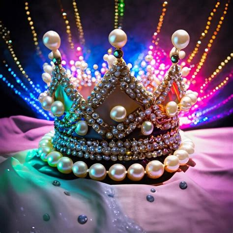 Premium Photo | Royal crown with jewels and purple color