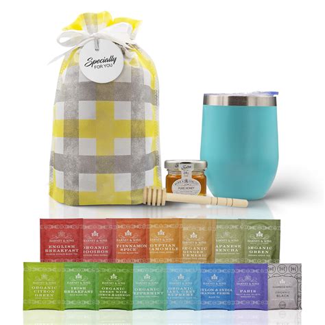 Tea Gift Set for DEF29 Women & Men - Includes Assorted Teas, Elegant