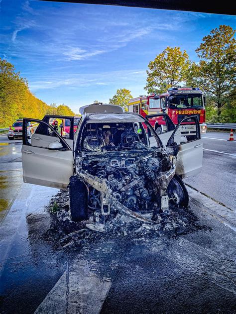 Unterhaching BMW In Flammen Auf Der A995