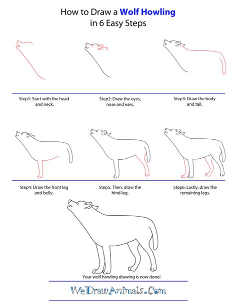 How to Draw a Wolf Howling