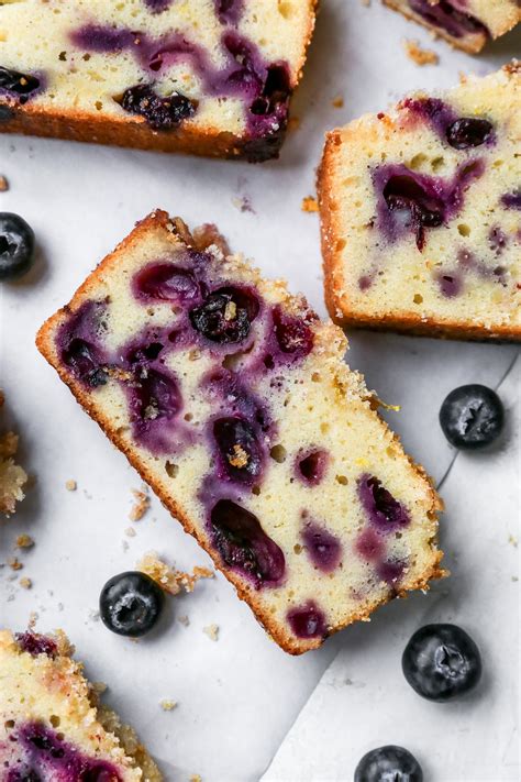 Blueberry Lemon Sour Cream Pound Cake With Lemon Sugar Crust Yes To Yolks