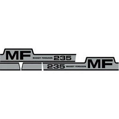 NEW 235 MASSEY FERGUSON TRACTOR HOOD DECAL KIT MF 235 GAS HIGH QUALITY