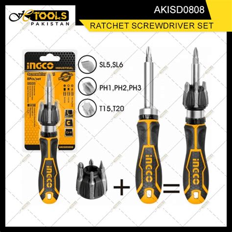 Ingco Pcs Ratchet Screwdriver Set Akisd Daraz Pk