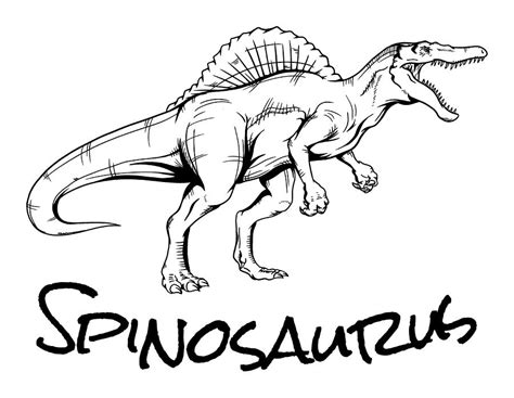 Spinosaurus Sketch Cool Dinosaur Digital Art By Kevin Garbes Fine Art