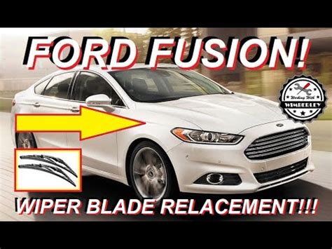 How To Replace The Windshield Wiper Blades On A Ford Fusion