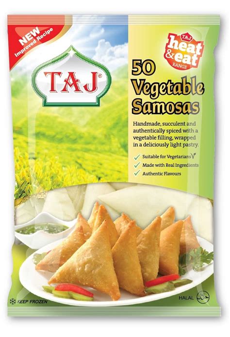 Buy Taj Vegetable Samosa 50pieces 1750g Frozen Frozen Vegetable Samosa Easy Cook Cri