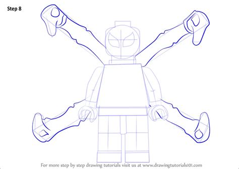 Learn How To Draw Lego Iron Spider Lego Step By Step Drawing Tutorials