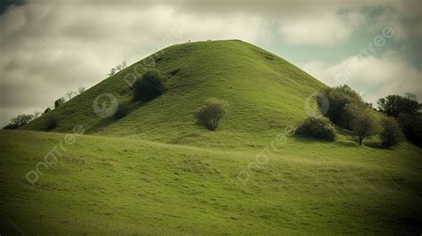 Hill Covered With Grass And Trees Background Picture Of Hill