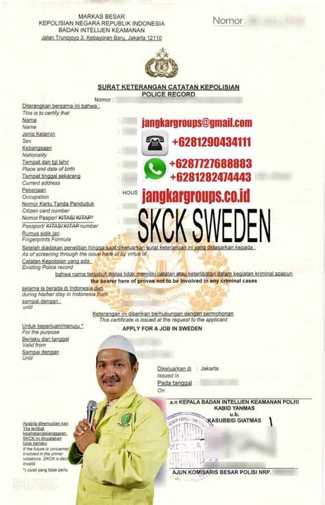 SKCK Melamar Kerja Sweden Jangkar Global Groups