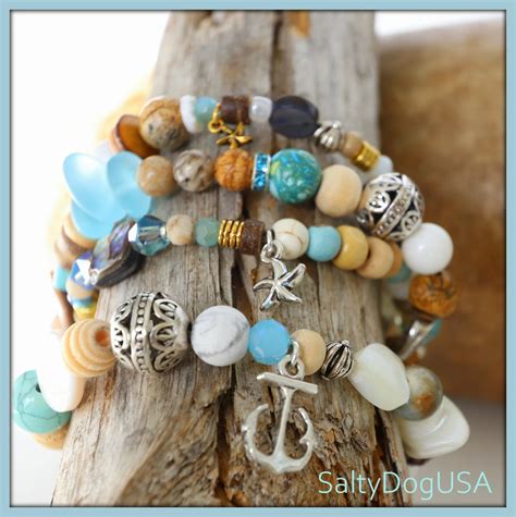 Woman S Beachy Boho Charm Bracelet Woman S Beachy Etsy Beach Theme