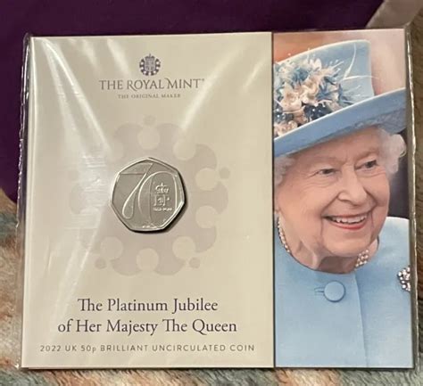 THE PLATINUM JUBILEE Of Her Majesty The Queen 2022 UK 50p Brilliant