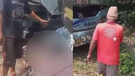 Kecelakaan Maut Di Jambi Motor Vs Bus Rapi Pemotor Tewas Badan