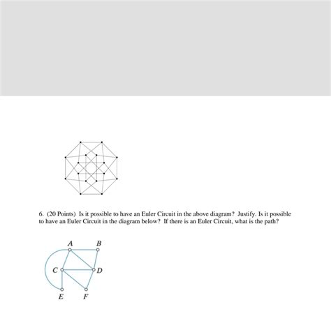 Solved 6. (20 Points) Is it possible to have an Euler | Chegg.com