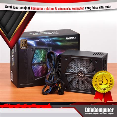 Jual PSU Raidmax RX 535AP R Thunder RGB 535W 80 Plus BRONZE Power