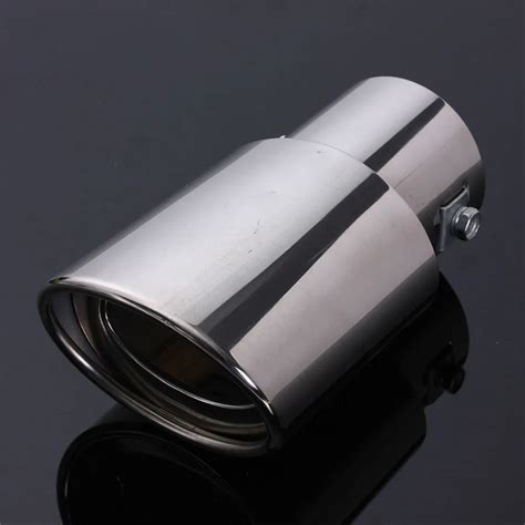 Universal Stainless Steel Car Tail Rear Chrome Round Exhaust Pipe Tail