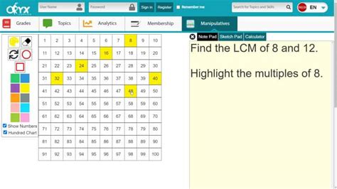 Lcm And Hcf Chart Lcm Chart Math 48 Off