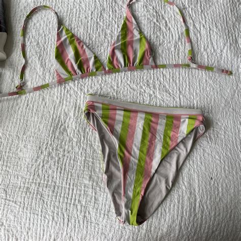Vintage Bikini Swim Set Bottoms Are High Cut And Depop