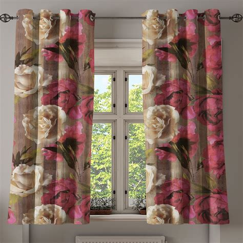 Ambesonne Grommet Curtain 50 X60 Hot Pink Champagne Walmart