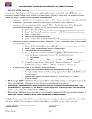 Fillable Online Udmercy Spousalcoordinationform Doc Udmercy Fax