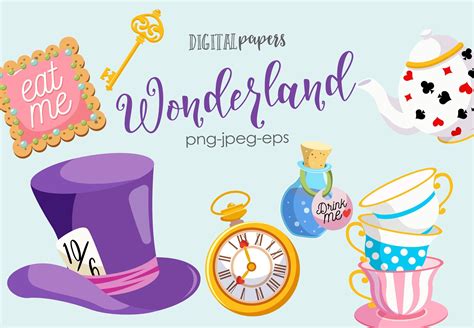 Alice In Wonderland Clip Art Tea Party