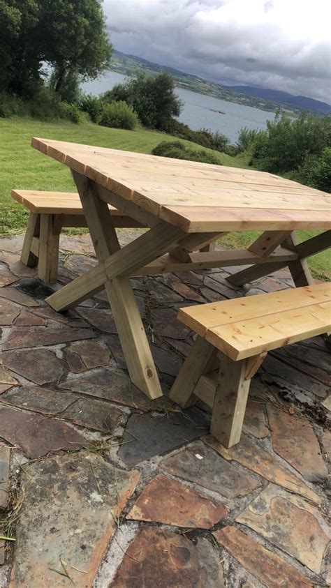 Wooden Farmhouse Picnic Table First Attempt At This Rwoodworking