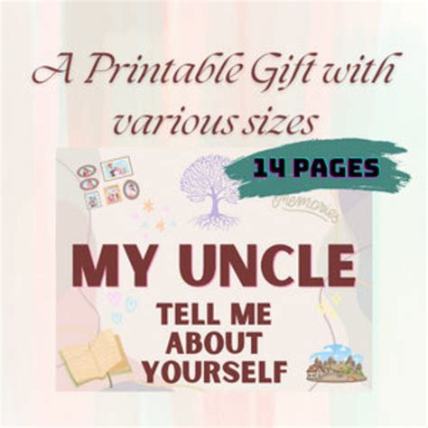 Uncle Tell Me About Yourself Printable Pdf Book Uncle Memoir T From