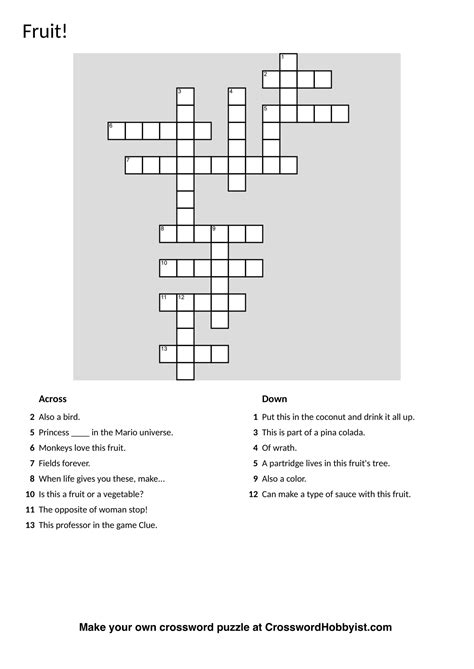 Make Your Own Printable Crossword Puzzle Online Free Free Templates