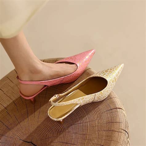 Gold Slingback Pumps Etsy