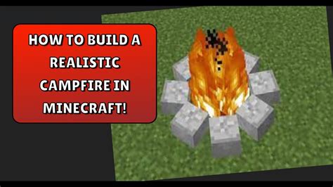 How To Build A Realistic Campfire In Minecraft Compact Campfire Tutorial Mr Rockplayz Youtube