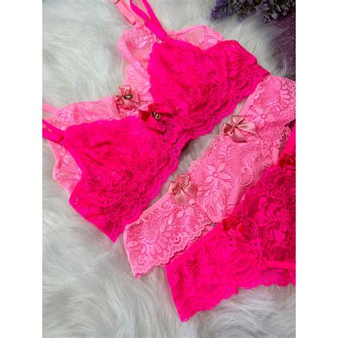 Conjunto de lingerie sutiã sem bojo aro rendado fio renda forrado em microfibra Moda