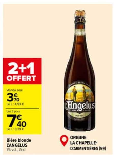 Offre Bi Re Blonde L Angelus Chez Carrefour Market