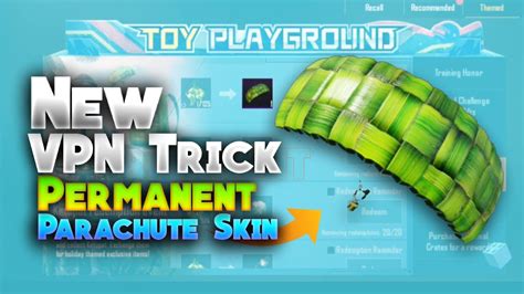 New Vpn Trick To Get Free Permanent Parachute Skin And Backpack Skin In