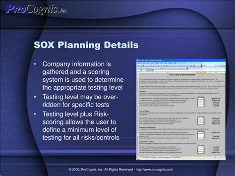 Ppt Procognis Sox 404 And Coso Implementation Presentation Powerpoint Presentation Id536733