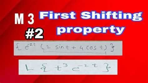 What Is First Shifting Property With Example M3 By Pramod Bhapse