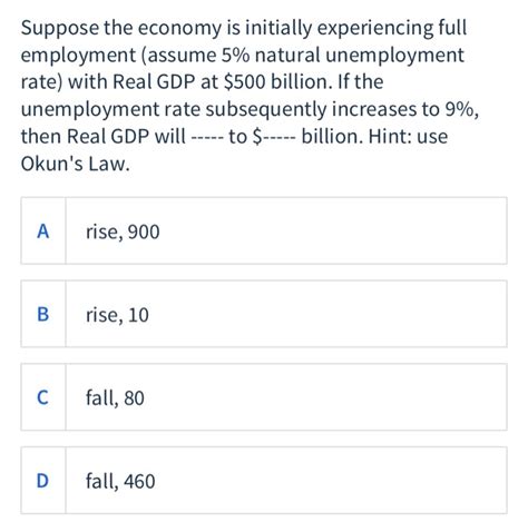 Solved Suppose The Economy Is Initially Experiencing Full