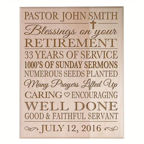 Well Done Pastor Retirement Solid Maple Plaque | Zazzle | Retirement ...