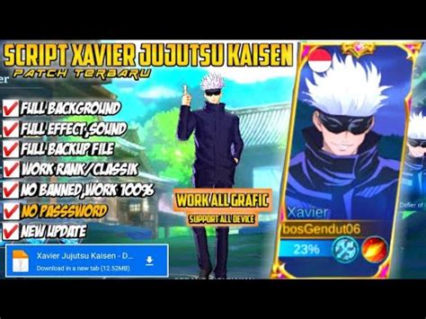 Update Script Skin Xavier Jujutsu Kaisen No Password Full Effect