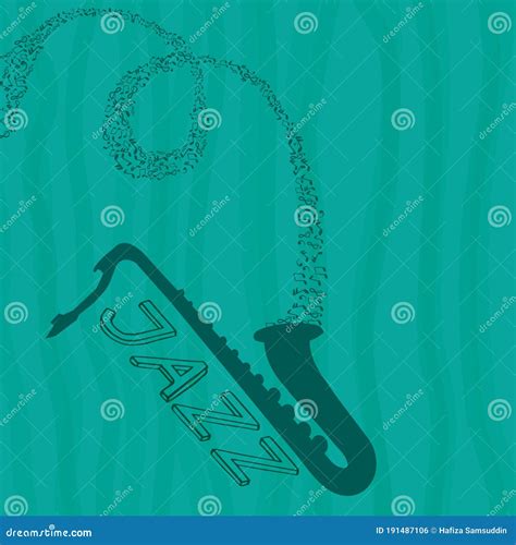 Saxofón Con Concepto De Jazz Diseño Decorativo De Ilustración