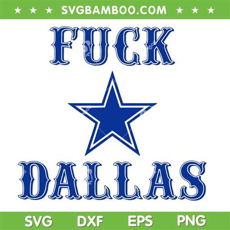Fuck Dallas Western Style SVG PNG