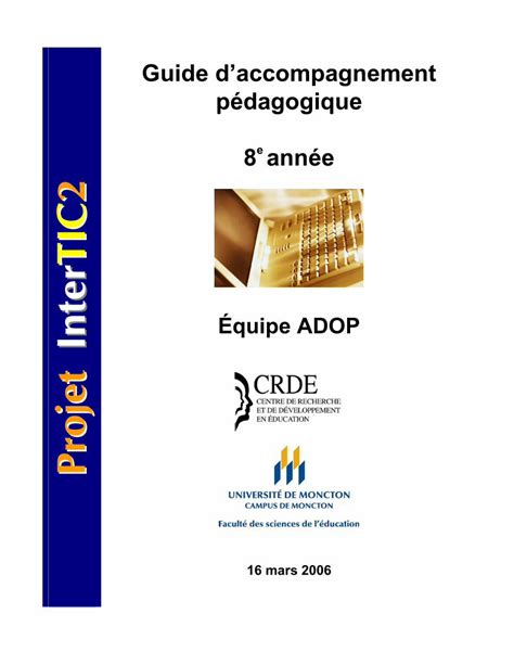 PDF Guide daccompagnement pédagogique 8e année 2 C I T r rappelons